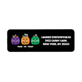 Etiqueta Halloween Jack O Lantern Candy