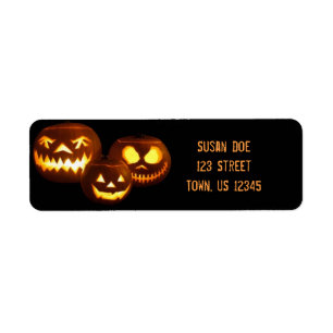 Etiqueta Halloween Jackolantern Spooky el regreso festivo