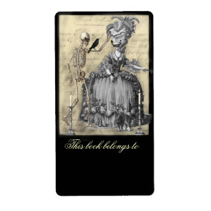 Etiqueta Halloween Masquerade Ball Bookplate