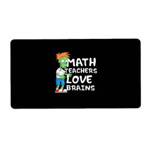 Etiqueta Halloween Math Teacher Love