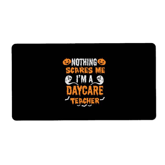 Etiqueta Halloween Nada me asusta cumpleaños (Frente)