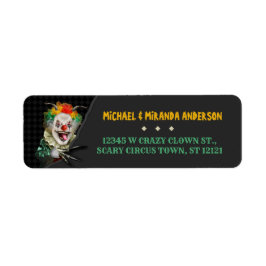 Etiqueta Halloween Scary Clown Adulto Creepy Circus Fiesta