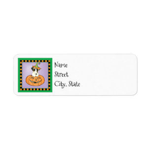 Etiqueta Halloween Smooth Fox Terrier