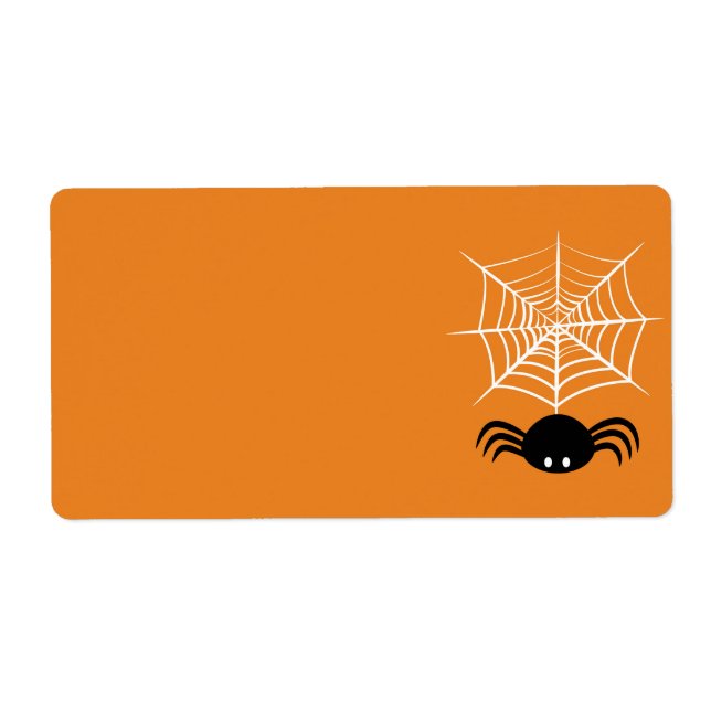 Etiqueta Halloween Spider Web (Frente)