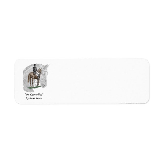 Etiqueta Halt Salute Dressage Horse (Frente)
