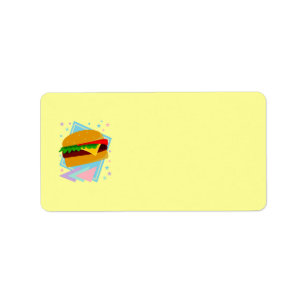 Etiqueta Hamburguesa Deliciosa Monada