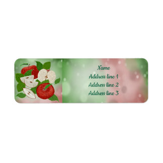 Etiqueta Hand-Drawn Apple Address Labels – Rustic