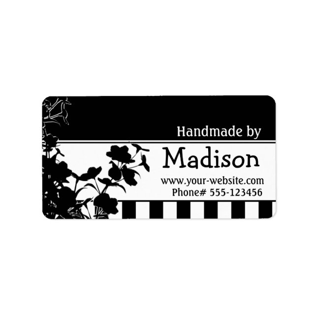 Etiqueta Handmade by - labels (Frente)