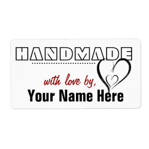 Etiqueta Handmade By You Custom Labels