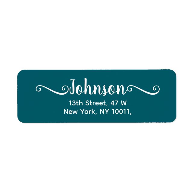 Etiqueta Handwritten Script Blue Label (Frente)