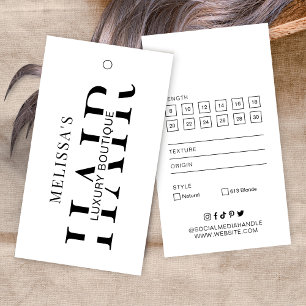 Etiqueta Hang Boutique de Extensiones de cabello m