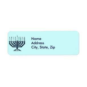 Etiqueta Hanukah Menorah