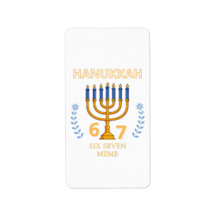 Etiqueta Hanukkah 67 Seis Siete Meme