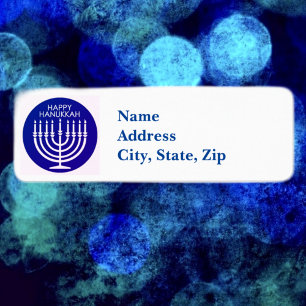 Etiqueta Hanukkah Menorah