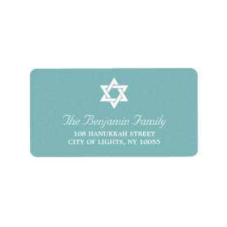 Etiqueta Hanukkah Star Of David Holiday Address Labs