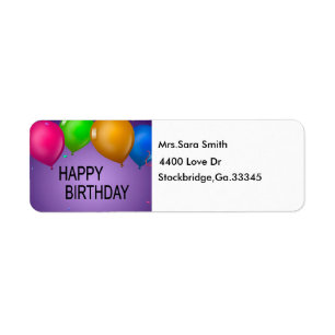 Etiqueta HAPP1, Mrs.Sara Smith, 4400 aman al Dr.,