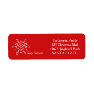 Etiqueta Happy Christmas Holiday Address Label