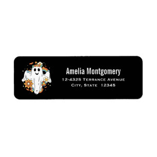 Etiqueta Happy Ghost Retro Hippie Vibe