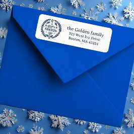 Etiqueta HAPPY HANUKKAH, dirección de retorno de vacaciones