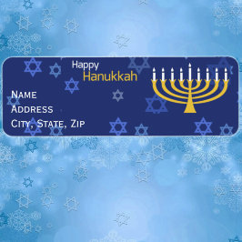 Etiqueta Happy Hanukkah Menorah Label
