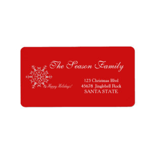 Etiqueta Happy Holidays Holiday Address Label