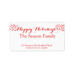 Etiqueta Happy Holidays stars holiday label<br><div class="desc">Add a special detail to your holiday letters! After all the work and stress, tell them you have a new address! There is no better ( and easier!) way to spread the news than adding this label to your Christmas post. There are many different labels available, so pick the design...</div>