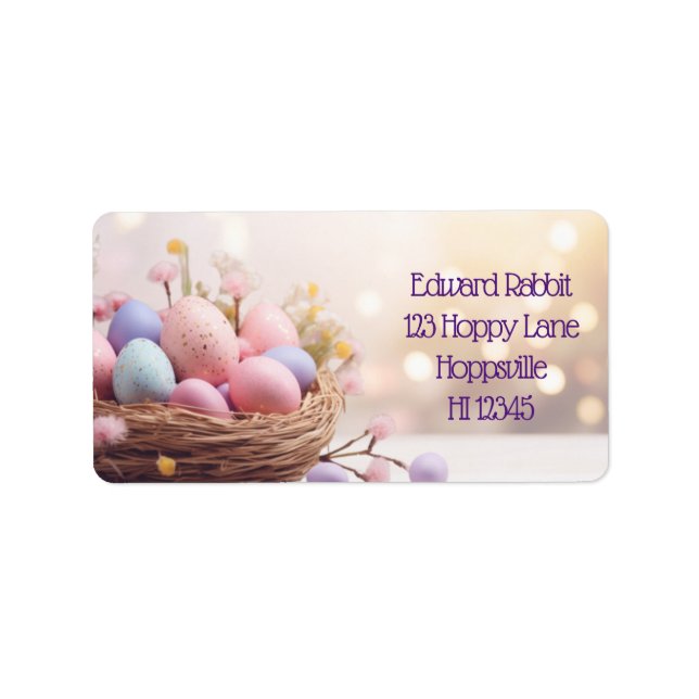Etiqueta Happy Hoppy Mail:Easter Greetings Egg-stra Special (Frente)