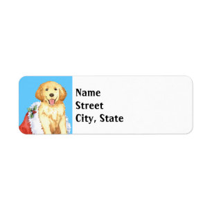 Etiqueta Happy Howlidays Golden Retriever