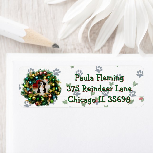 Etiqueta Happy Howlidays Photo Card (In situ)