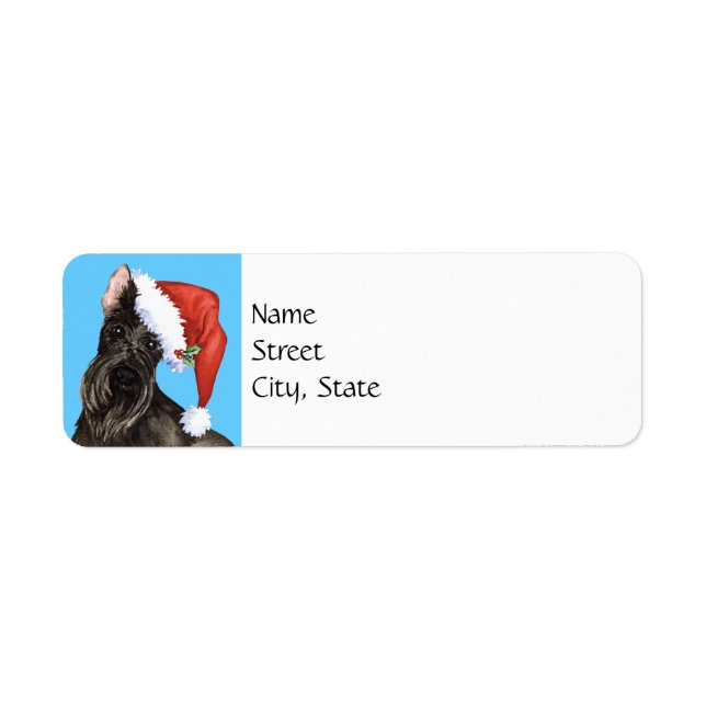 Etiqueta Happy Howlidays Scottish Terrier (Frente)
