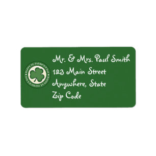 Etiqueta Happy St. Patrick's Day Address Labels