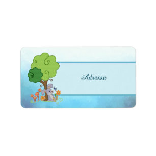Etiqueta Hase por Baum Adressaufkleber