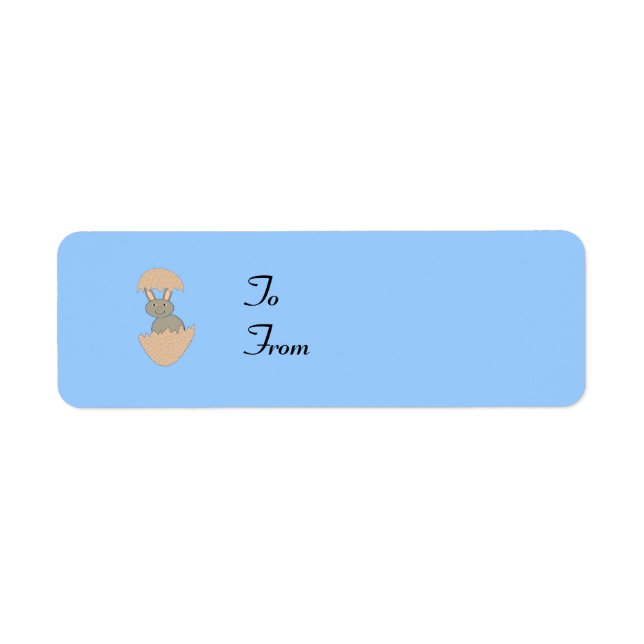 Etiqueta Hatching de conejitos de huevos raros Personalizad (Frente)