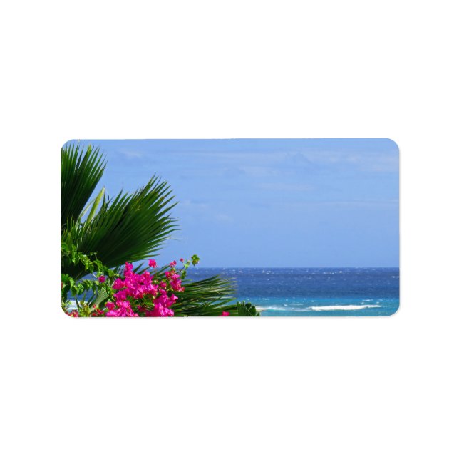 Etiqueta Hawai tropical (Frente)