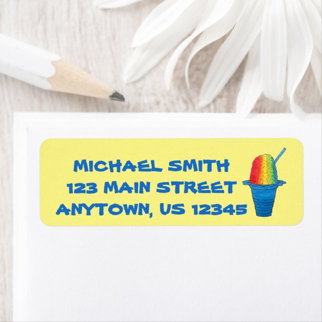 Etiqueta Hawaii: helado helado de hielo en el arco iris (In situ)