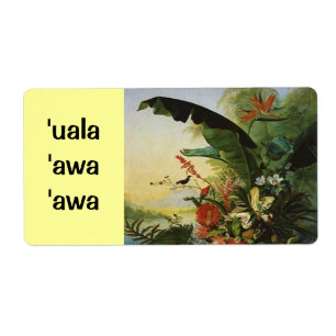Etiqueta Hawaii Sweet Potato Beer Homebrew Label uala awa