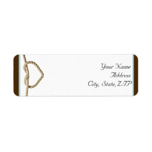 Etiqueta Heart Love Knot Western Boda Return Address