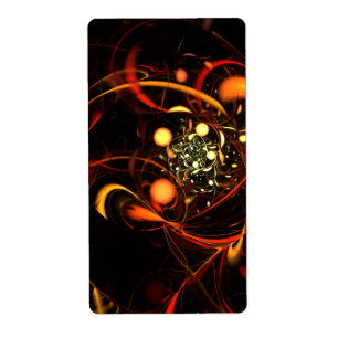 Etiqueta Heartbeat Resumen Arte Fractal