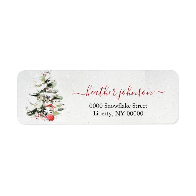 Etiqueta Hearthlight Notes Invierno Kitten Personalizado (Frente)