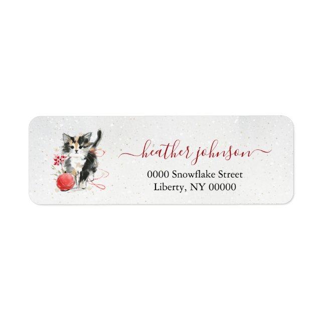 Etiqueta Hearthlight Notes Invierno Kitten Personalizado Ac (Frente)