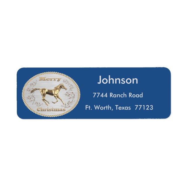 Etiqueta Hebilla del cinturón de Navidades occidentales (Frente)
