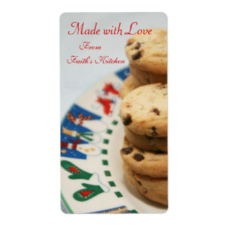 Etiqueta Hecha con amor Cookie Holiday Baking Kitchen Label