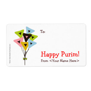 Etiqueta "Helium Hamantaschen" Mishloach Manot Labels