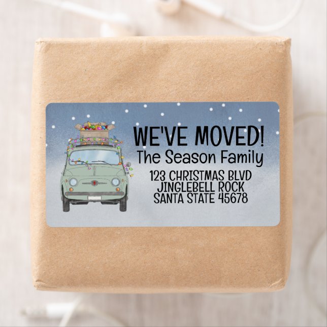 Etiqueta Hemos movido a Fiat 500 Navidades String Lights (In situ)