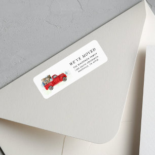 Etiqueta Hemos movido la dirección de devolución del camión