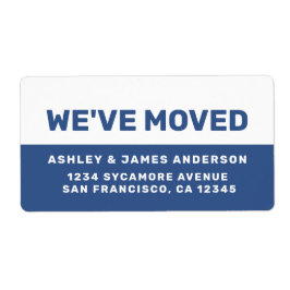 Etiqueta Hemos movido la nueva dirección clásica azul blanc