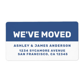 Etiqueta Hemos movido la nueva dirección clásica azul blanc