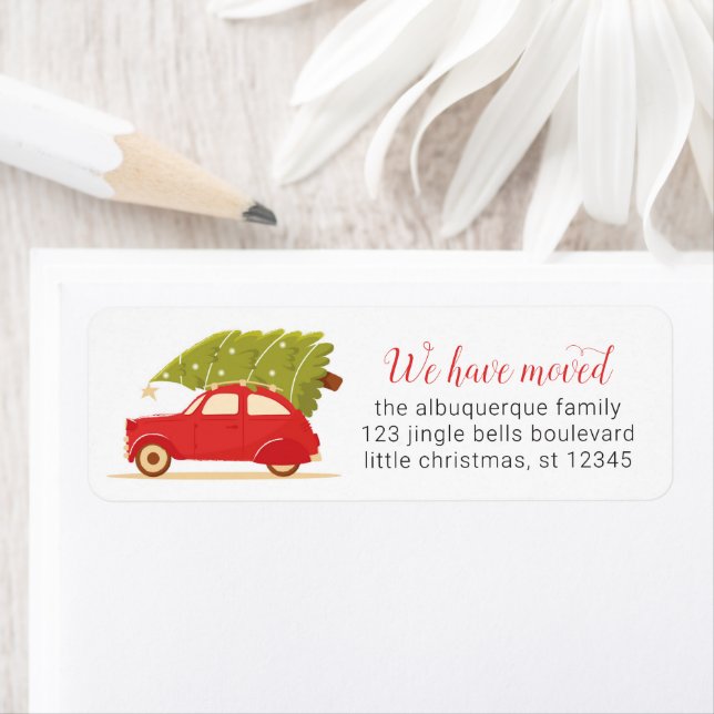 Etiqueta Hemos trasladado Navidades al área de cambio de di (In situ)