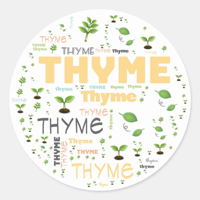 ETIQUETA HERB WORD THYME (Anverso)