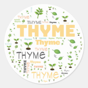 ETIQUETA HERB WORD THYME